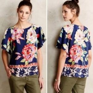 Maeve Navy Floral Blouse